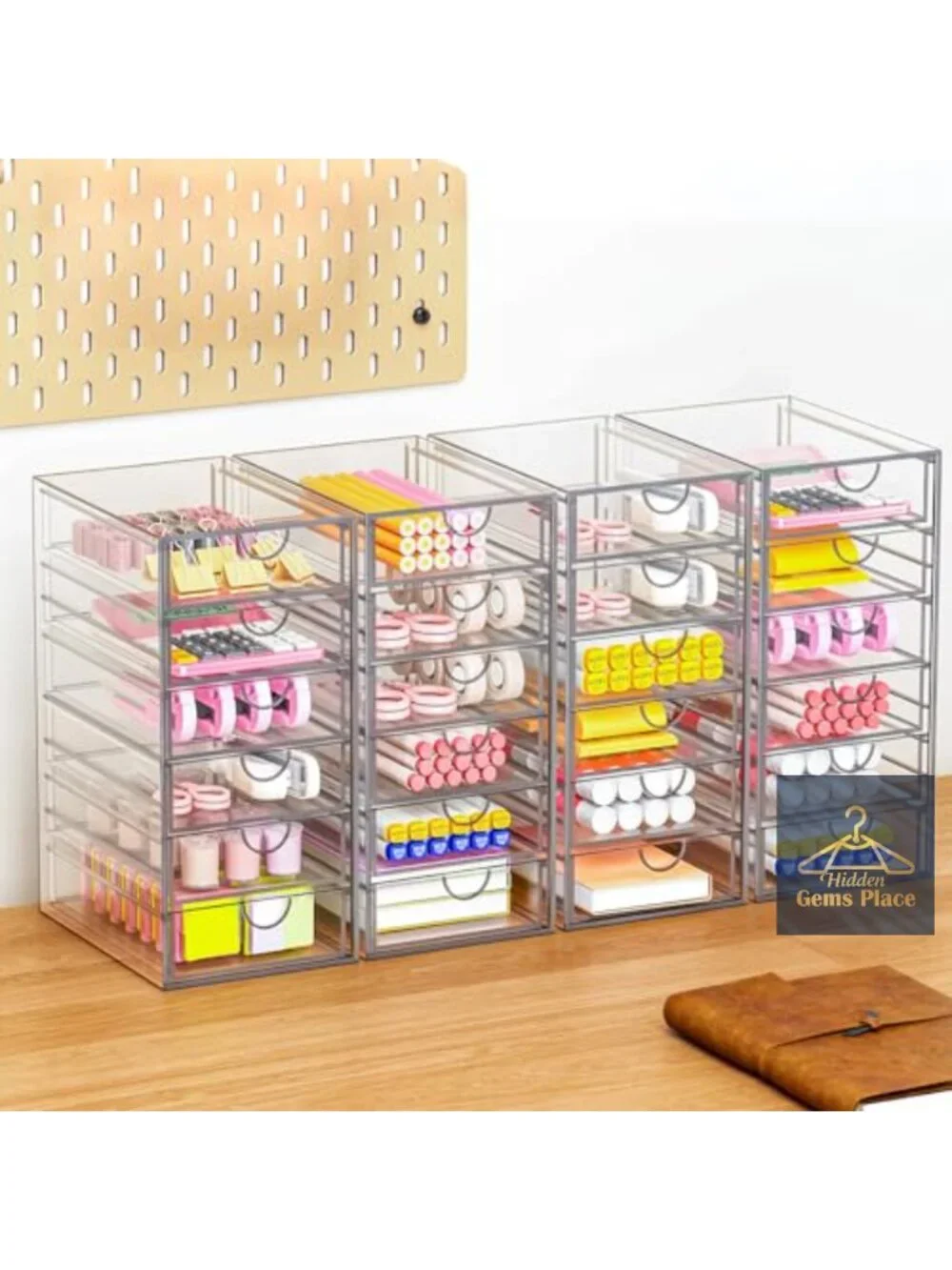 Acrylic Makeup Organizer with 19 Drawers, Cosmetic Storage & Desk Organizer
